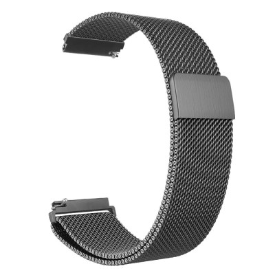 Ремінець BeWatch для Samsung Galaxy Watch 3 41mm | Active | Active 2 міланська петля 20мм Браслет Чорний (1010201)