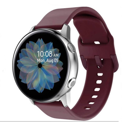 Ремешок BeWatch для Samsung Galaxy Watch 42 | Galaxy Watch 3 41mm | Active | Active 2 силиконовый 20мм Винный (1012310)