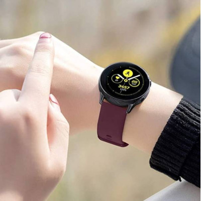 Ремешок BeWatch для Samsung Galaxy Watch 42 | Galaxy Watch 3 41mm | Active | Active 2 силиконовый 20мм Винный (1012310) Ремешок BeWatch для Samsung Galaxy Watch 42 | Galaxy Watch 3 41mm | Active | Active 2 силиконовый 20мм Винный (1012310)