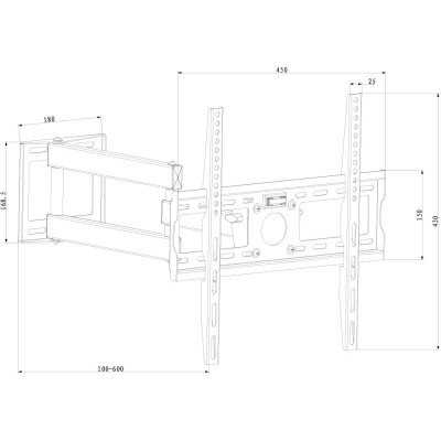 Кронштейн настенный X-Digital STEEL SA345 Black (5988311) Кронштейн настенный X-Digital STEEL SA345 Black (5988311)