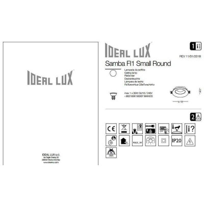 Точечный светильник Ideal Lux SAMBA 150307
