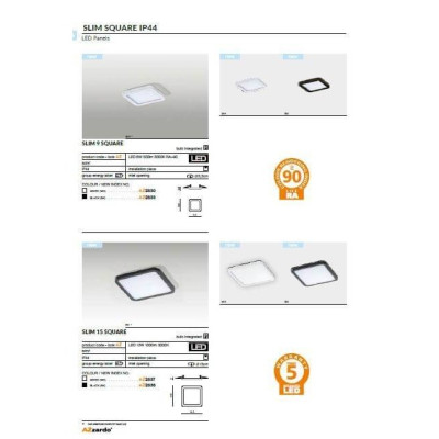 Точечный светильник AZzardo SLIM 9 SQUARE IP44 3000K AZ2833 Точечный светильник AZzardo SLIM 9 SQUARE IP44 3000K AZ2833