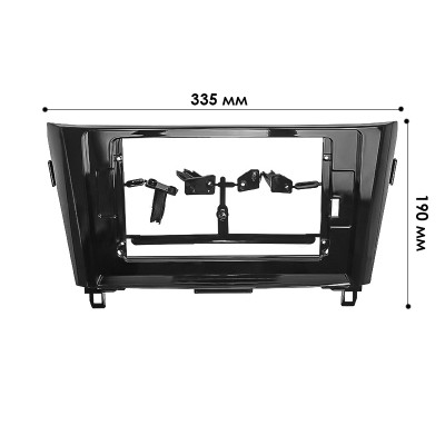 Переходная рамка No Brand для автомобиля Nissan Qashqai 2014+ F-6674 Black (6536-22660) Переходная рамка No Brand для автомобиля Nissan Qashqai 2014+ F-6674 Black (6536-22660)