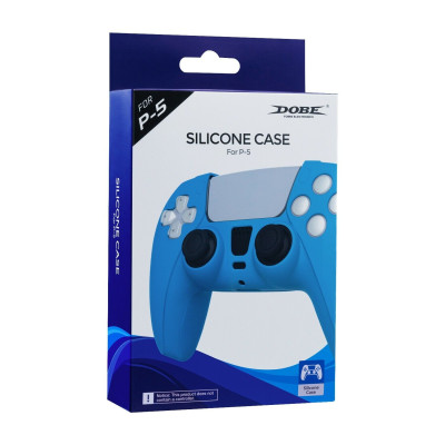 Захисний силіконовий чохол Dobe на контролер Dualsense PS5 для Sony PlayStation 5 Blue (UD569) Захисний силіконовий чохол Dobe на контролер Dualsense PS5 для Sony PlayStation 5 Blue (UD569)