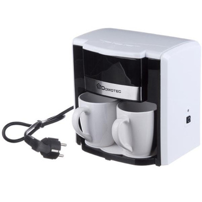 Капельная кофеварка Domotec MS-0706 с 2 чашками Белая