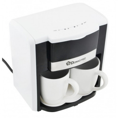 Капельная кофеварка Domotec MS-0706 с 2 чашками Белая