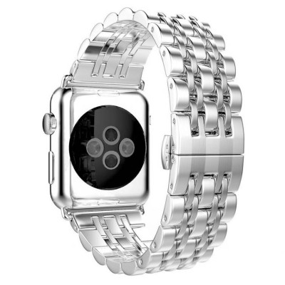 Браслет BeWatch для Apple Watch series 3 4 | 5 | 6 із шириною корпусу 38|40mm Link сталевий Срібний (1021405) Браслет BeWatch для Apple Watch series 3 4 | 5 | 6 із шириною корпусу 38|40mm Link сталевий Срібний (1021405)