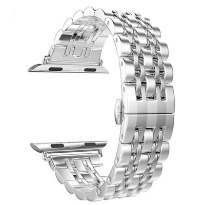 Браслет BeWatch для Apple Watch series 3 4 | 5 | 6 із шириною корпусу 38|40mm Link сталевий Срібний (1021405) Браслет BeWatch для Apple Watch series 3 4 | 5 | 6 із шириною корпусу 38|40mm Link сталевий Срібний (1021405)