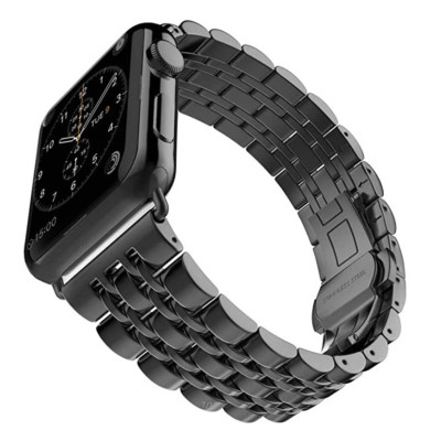 Браслет BeWatch для Apple Watch series 3 | 4 | 5 | 6 с шириной корпуса 38|40mm Link стальной Черный (1021401) Браслет BeWatch для Apple Watch series 3 | 4 | 5 | 6 с шириной корпуса 38|40mm Link стальной Черный (1021401)