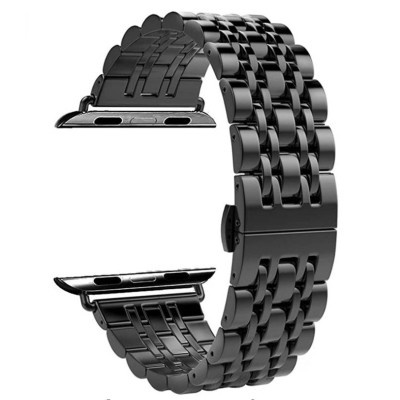 Браслет BeWatch для Apple Watch series 3 | 4 | 5 | 6 с шириной корпуса 38|40mm Link стальной Черный (1021401) Браслет BeWatch для Apple Watch series 3 | 4 | 5 | 6 с шириной корпуса 38|40mm Link стальной Черный (1021401)