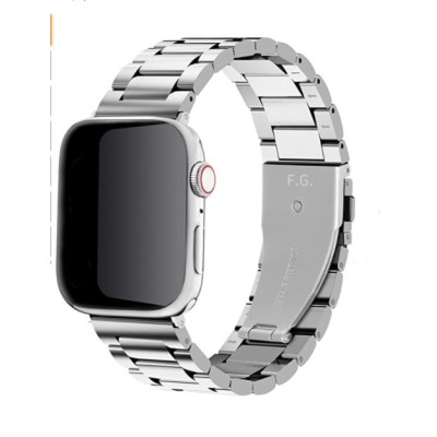 Браслет BeWatch для Apple Watch series 3 | 4 | 5 | 6 с шириной корпуса 38|40mm классический стальной Серебристый (1020405) Браслет BeWatch для Apple Watch series 3 | 4 | 5 | 6 с шириной корпуса 38|40mm классический стальной Серебристый (1020405)