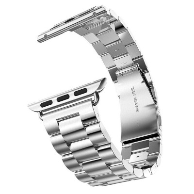Браслет BeWatch для Apple Watch series 3 | 4 | 5 | 6 с шириной корпуса 38|40mm классический стальной Серебристый (1020405) Браслет BeWatch для Apple Watch series 3 | 4 | 5 | 6 с шириной корпуса 38|40mm классический стальной Серебристый (1020405)