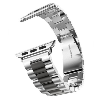 Браслет BeWatch для Apple Watch series 3 | 4 | 5 | 6 с шириной корпуса 38|40mm Duo классический стальной Серебристо-Черный (1025411) Браслет BeWatch для Apple Watch series 3 | 4 | 5 | 6 с шириной корпуса 38|40mm Duo классический стальной Серебристо-Черный (1025411)