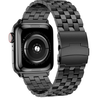 Браслет BeWatch для Apple Watch series 3 | 4 | 5 | 6 с шириной корпуса 38|40mm Quadro стальной Черный (1024401) Браслет BeWatch для Apple Watch series 3 | 4 | 5 | 6 с шириной корпуса 38|40mm Quadro стальной Черный (1024401)