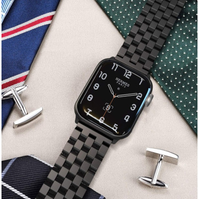 Браслет BeWatch для Apple Watch series 3 | 4 | 5 | 6 с шириной корпуса 38|40mm Quadro стальной Черный (1024401) Браслет BeWatch для Apple Watch series 3 | 4 | 5 | 6 с шириной корпуса 38|40mm Quadro стальной Черный (1024401)