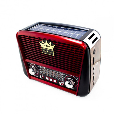 Радиоприемник GOLON-RX 455 SOLAR USB+SD Красный Радиоприемник GOLON-RX 455 SOLAR USB+SD Красный