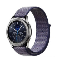 Ремінець BeWatch 22мм нейлонова липучка для Samsung Gear S3 | Galaxy Watch 46 | Galaxy Watch 3 45 Темно Синій (1021398)