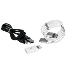 Набор Кабель SuperCalla TYPE-C на магнитах и Адаптер  Lightning и Кабель USB-microUSB (vol-1017)