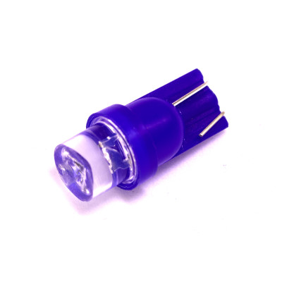 Світлодіодна лампа AllLight T10 1 діод LED бц W2, 1x9, 5d 12V BLUE