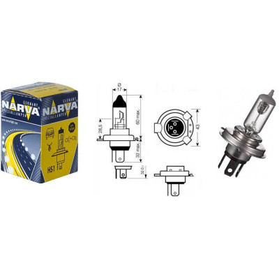 Автолампа NARVA 48220 HS1 12V 35/35 W PX43t Автолампа NARVA 48220 HS1 12V 35/35 W PX43t