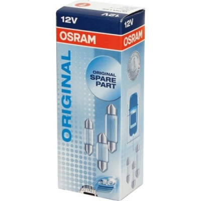 Автолампа ук. OSRAM 6461 C10W 36mm 12V SV8.5-8 5X10FS Автолампа ук. OSRAM 6461 C10W 36mm 12V SV8.5-8 5X10FS