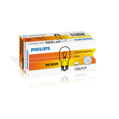 Автолампа ук. PHILIPS 12067CP W16W 12V 16W W2, 1X9, 5d Автолампа ук. PHILIPS 12067CP W16W 12V 16W W2, 1X9, 5d