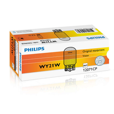 Автолампа ук. PHILIPS 12071CP WY21W 12V 21W WX3x16d Автолампа ук. PHILIPS 12071CP WY21W 12V 21W WX3x16d