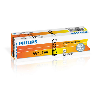 Автолампа ук. PHILIPS 12516CP W1,2W 12V 1,2W W2X4,6d Автолампа ук. PHILIPS 12516CP W1,2W 12V 1,2W W2X4,6d