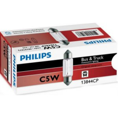 Автолампа ук. PHILIPS 13844CP C5W 24V 5W SV8,5 Автолампа ук. PHILIPS 13844CP C5W 24V 5W SV8,5