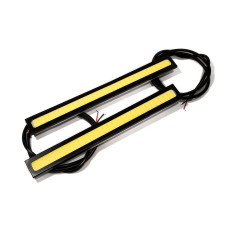 Ходовые огни HeadLight DRL COB 17 сплошной свет WHITE черный корпус