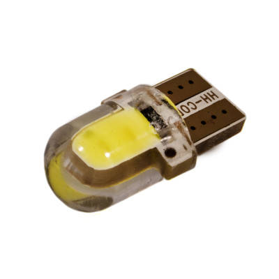 Світлодіодна лампа AllLight T10 1 діод COB 1W W2,1x9,5d 12V WHITE у силіконі МАЛЕНЬКА