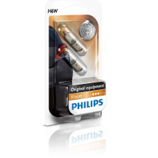Автолампа ук. PHILIPS 12036 BLI2 H6W 12V 6W BAX9s 2 штуки на блистере