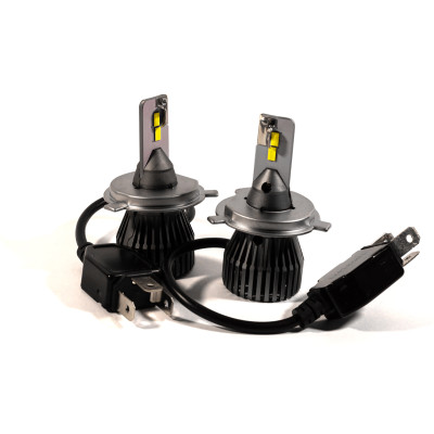 Комплект LED ламп HeadLight F1X H4 (P43t) 52W 12V 8400Lm з активним охолодженням (збільшена світловіддача)