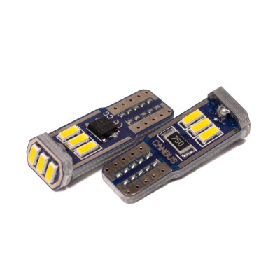 Світлодіодна лампа StarLight T10 9 діодів 4014 12V 0.3W WHITE / друкована плата / мультиполярна Світлодіодна лампа StarLight T10 9 діодів 4014 12V 0.3W WHITE / друкована плата / мультиполярна
