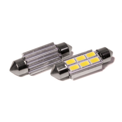 Светодиодная лампа StarLight T11 6 диодов 5630 1W 12V WHITE / 36mm / мультиполярная Светодиодная лампа StarLight T11 6 диодов 5630 1W 12V WHITE / 36mm / мультиполярная