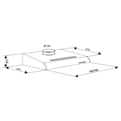 Витяжка кухонна Eleyus Line I 50 BL (6253768)