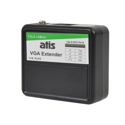 Пассивный приемник-передатчик ATIS VGA Extender по RJ45 до 60 м Пассивный приемник-передатчик ATIS VGA Extender по RJ45 до 60 м