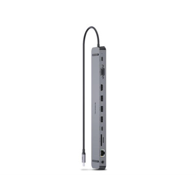 Концентратор REAL-EL CQ-1000 USB3.0х3/USB-C/HDMI/VGA/RJ45/SD/TF/3.5 mm audio, 0.4m, Space Grey Концентратор REAL-EL CQ-1000 USB3.0х3/USB-C/HDMI/VGA/RJ45/SD/TF/3.5 mm audio, 0.4m, Space Grey