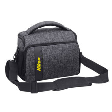 Сумка до фотоапарата Nikon D + дощовик Сірий із чорним (IBF058SB)