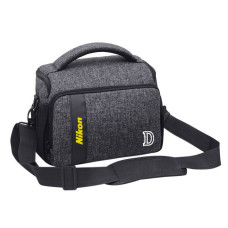 Сумка до фотоапарата Nikon D + дощовик Сірий із чорним (IBF058SB1)