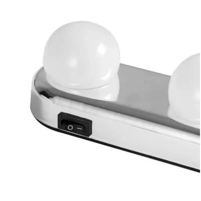 Лампа 4 LED Studio Glow на присосках для зеркала светодиодная лампа для макияжа Silver (kz206-hbr) Лампа 4 LED Studio Glow на присосках для зеркала светодиодная лампа для макияжа Silver (kz206-hbr)