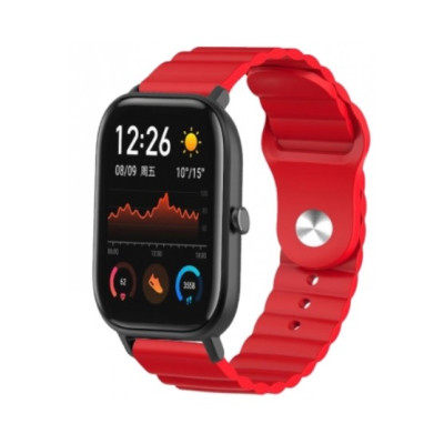 Ремешок BeWatch для Amazfit BIP | Bip Lite | Bip U / Pro/ Mini | GTS | GTS 2 (E) | GTR 42mm силиконовый 20мм Wave Красный (1010704) Ремешок BeWatch для Amazfit BIP | Bip Lite | Bip U / Pro/ Mini | GTS | GTS 2 (E) | GTR 42mm силиконовый 20мм Wave Красный (1010704)
