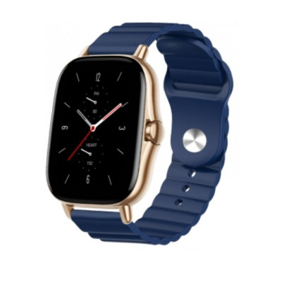 Ремешок BeWatch для Amazfit BIP | Bip Lite | Bip U / Pro/ Mini | GTS | GTS 2 (E) | GTR 42mm силиконовый 20мм Wave Темно-синий (1010706) Ремешок BeWatch для Amazfit BIP | Bip Lite | Bip U / Pro/ Mini | GTS | GTS 2 (E) | GTR 42mm силиконовый 20мм Wave Темно-синий (1010706)