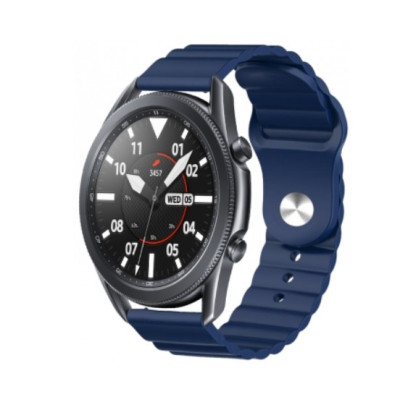 Ремешок BeWatch для Samsung Galaxy Watch 42 | 3 41 mm | Active | Active 2 силиконовый 20мм Wave Темно Синий (1010706) Ремешок BeWatch для Samsung Galaxy Watch 42 | 3 41 mm | Active | Active 2 силиконовый 20мм Wave Темно Синий (1010706)