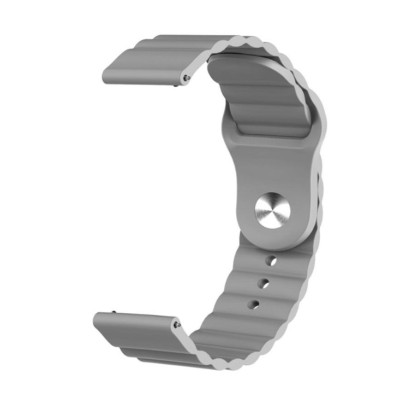 Ремешок BeWatch для Samsung Galaxy Watch 42 | 3 41 mm | Active | Active 2 силиконовый 20мм Wave Серый (1010707) Ремешок BeWatch для Samsung Galaxy Watch 42 | 3 41 mm | Active | Active 2 силиконовый 20мм Wave Серый (1010707)