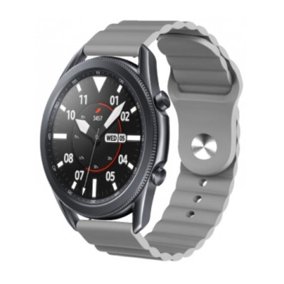 Ремешок BeWatch для Samsung Galaxy Watch 42 | 3 41 mm | Active | Active 2 силиконовый 20мм Wave Серый (1010707) Ремешок BeWatch для Samsung Galaxy Watch 42 | 3 41 mm | Active | Active 2 силиконовый 20мм Wave Серый (1010707)