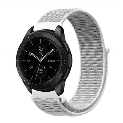 Ремешок BeWatch нейлоновый липучка 22мм для Samsung 3 45mm Белый (1021311) Ремешок BeWatch нейлоновый липучка 22мм для Samsung 3 45mm Белый (1021311)