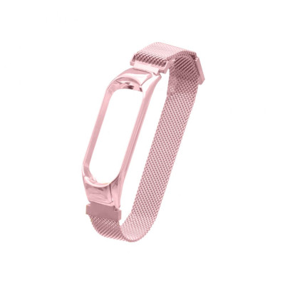 Ремешок для Xiaomi Mi Band 3 / 4 Milanese Loop Цвет Пудровый