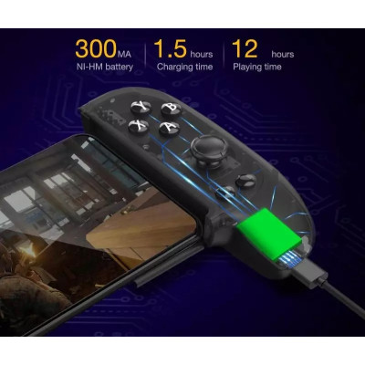 Бездротовий геймпад тригер Saitake STK – 7007F для Android iOS смартфонів Чорний Бездротовий геймпад тригер Saitake STK – 7007F для Android iOS смартфонів Чорний