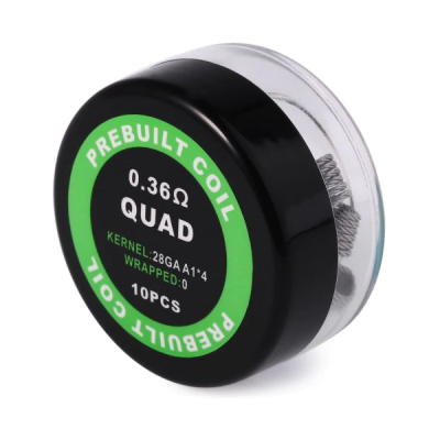Комплект спиралей PREBUILT Quad Coil 0.36 10 шт Ом (bs054-hbr)